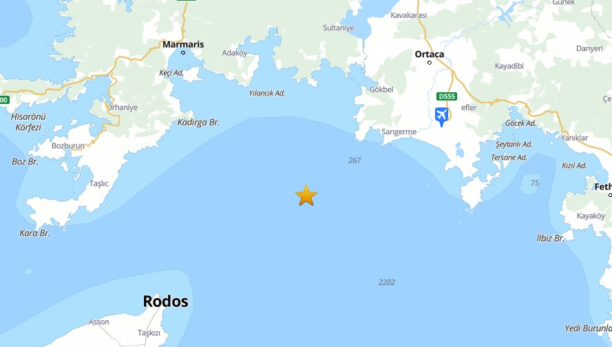 mugla aciklarinda 45 buyuklugunde deprem E4hi17YH.jpg